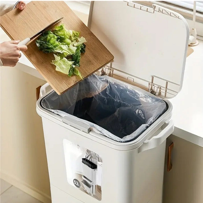Aaponminimarket NNETM Multi-Tier Kitchen Trash Can with Lid