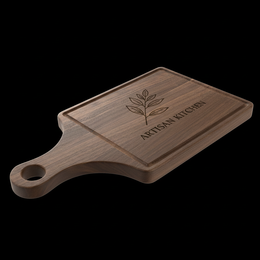Aapon mini market -Walnut Cutting Board Paddle Shape 13×12×7 | Premium Kitchen Board