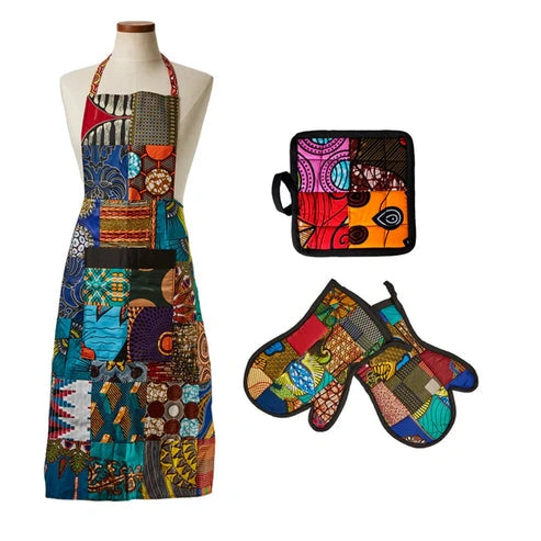 Aaponminimarket Kitenge Patch Kitchen Set