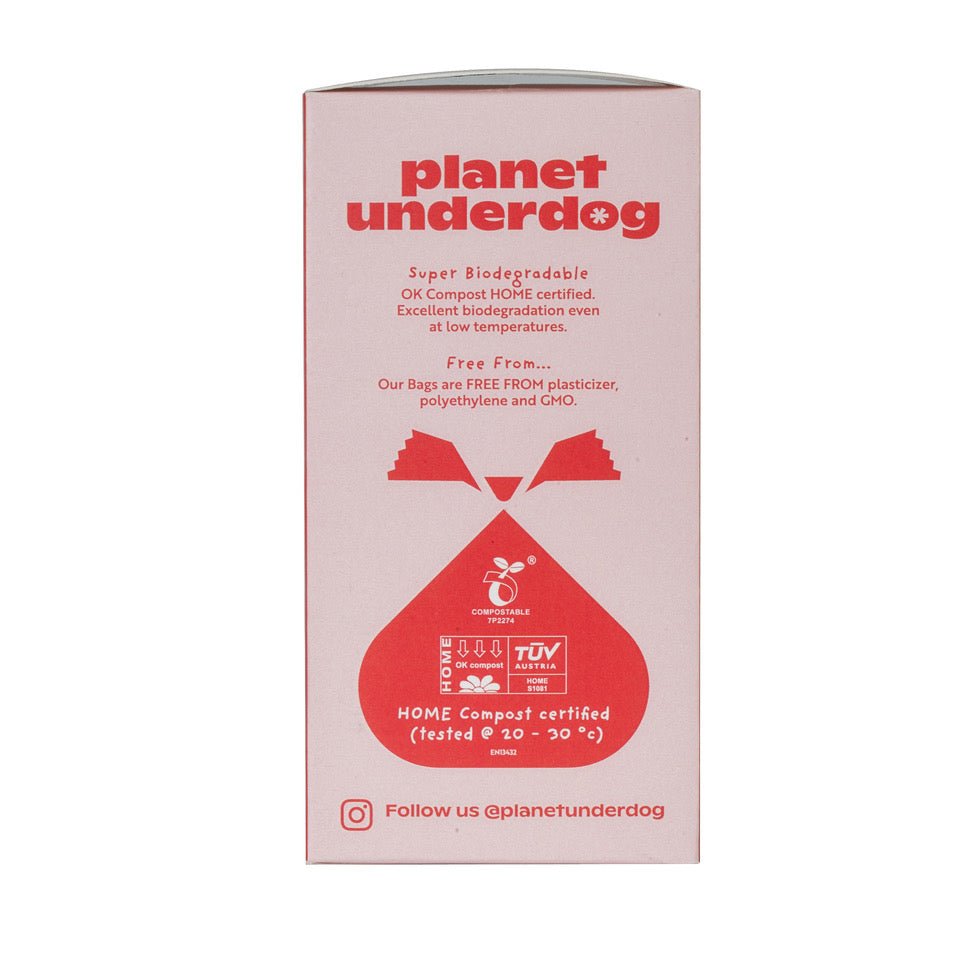 60 Planet Underdog Compostable Dog Poop Bags - Red Box - Aapon Mini Market Ltd