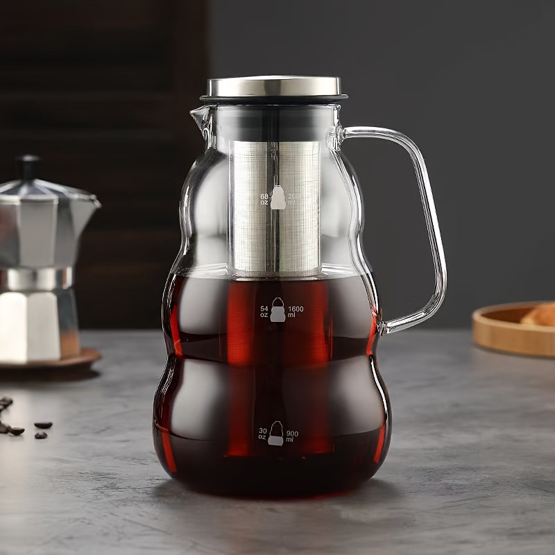 Aaponminimarket Glass Coffee Maker with Stainless Filter