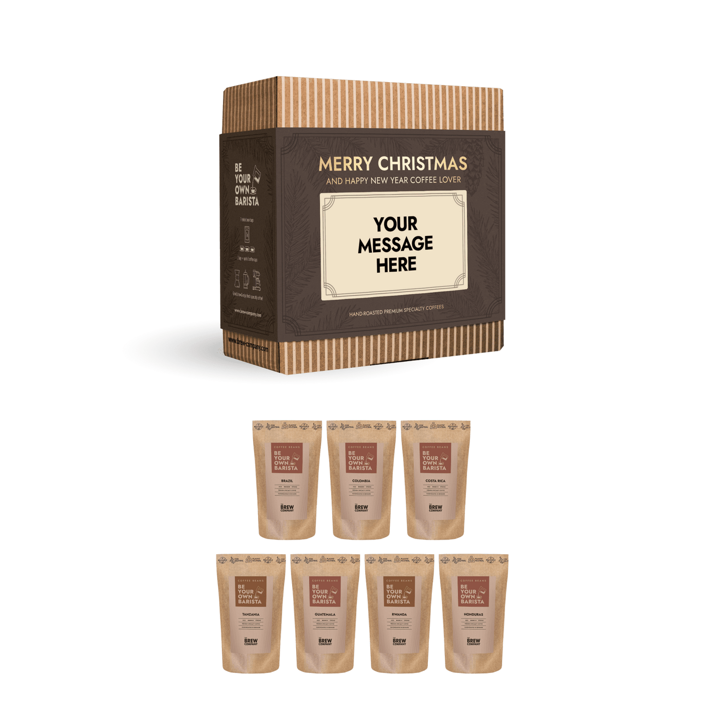 Personalized Specialty Coffee Gift Box – Whole Bean Christmas Edition
