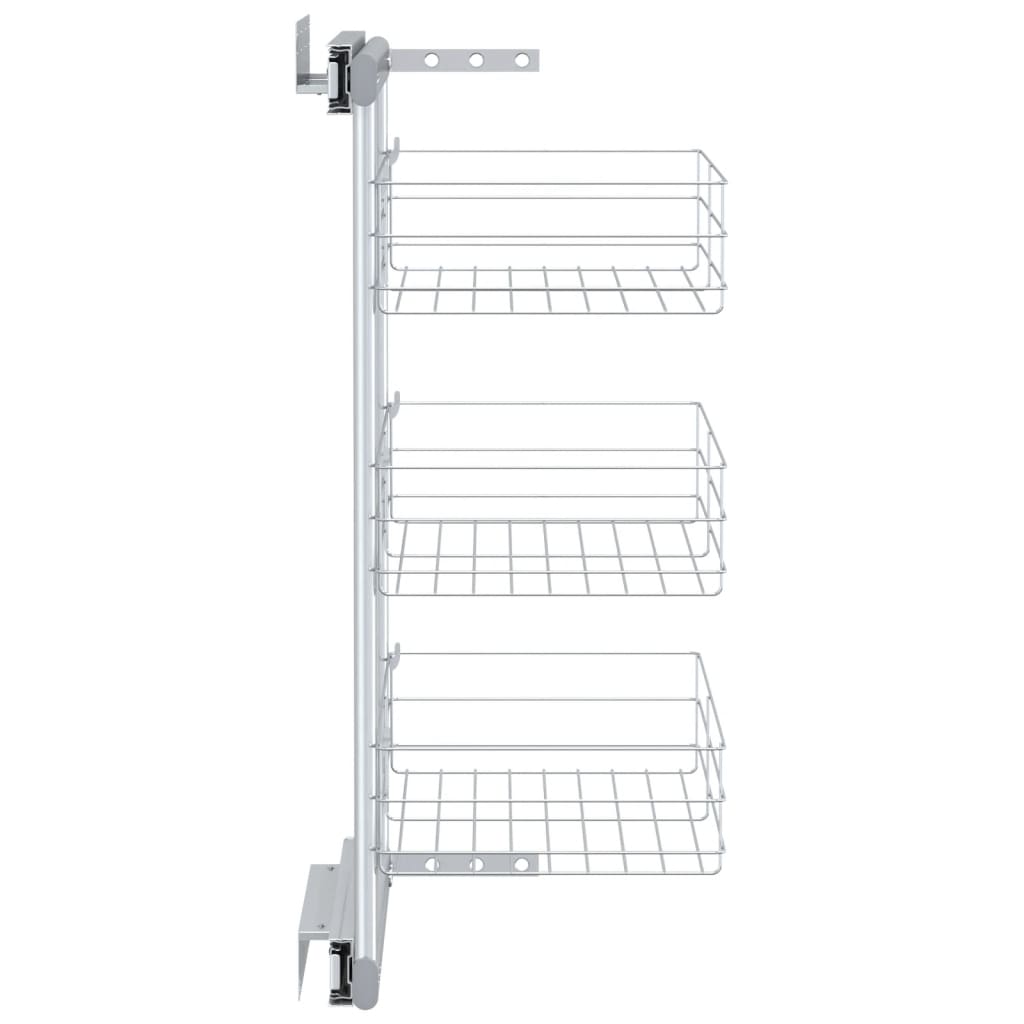 Aapon mini market -NNEVL 3-Tier Pull-out Kitchen Wire Basket Silver