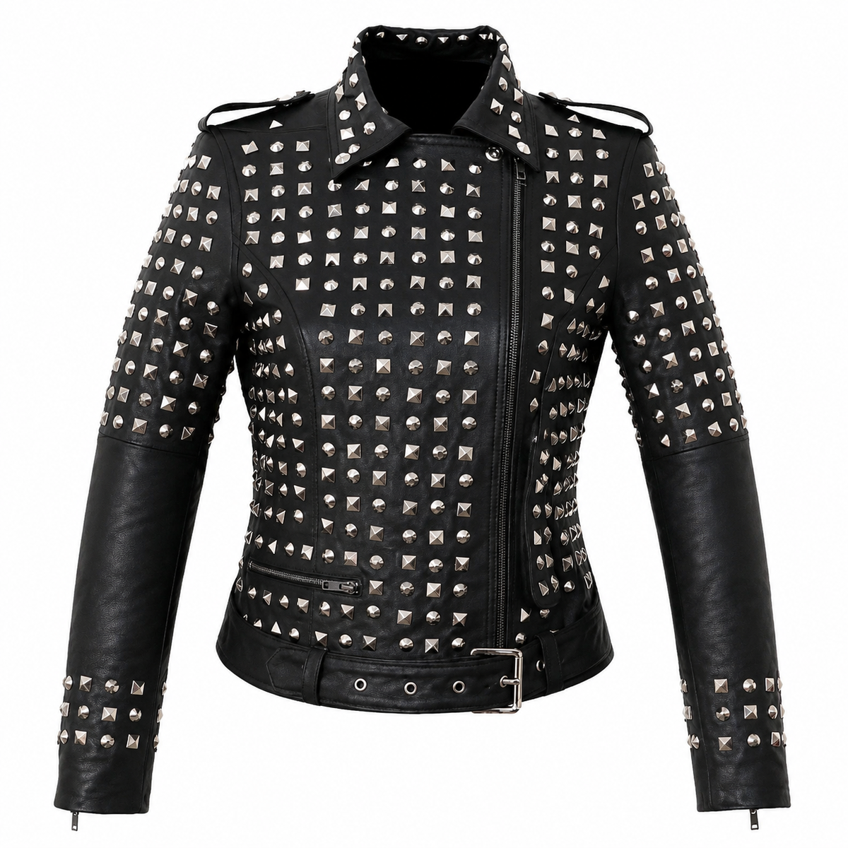 Women’s Studded Leather Jacket