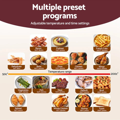 Aaponminimarket Devanti 13L LCD Air Fryer Oven