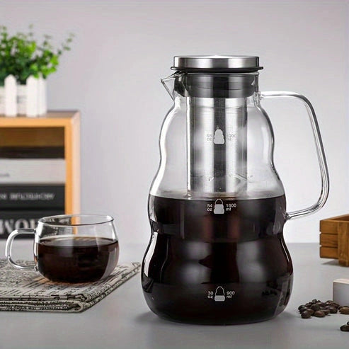Aaponminimarket Glass Coffee Maker with Stainless Filter