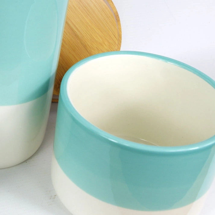 Aaponminimarket Kitchen Storage Jars Canisters with Ceramic Lids (3pc)