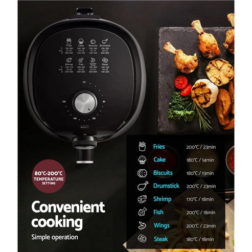 Aaponminimarket NNEDSZ Devanti Air Fryer 2.5L Knob Fryers
