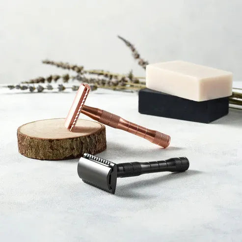 Aaponminimarket Rose Gold or Black Reusable Safety Razor