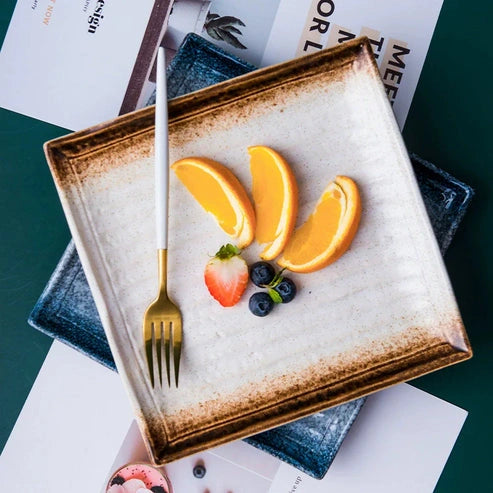 Aaponminimarket Textured Square Presentation Plate