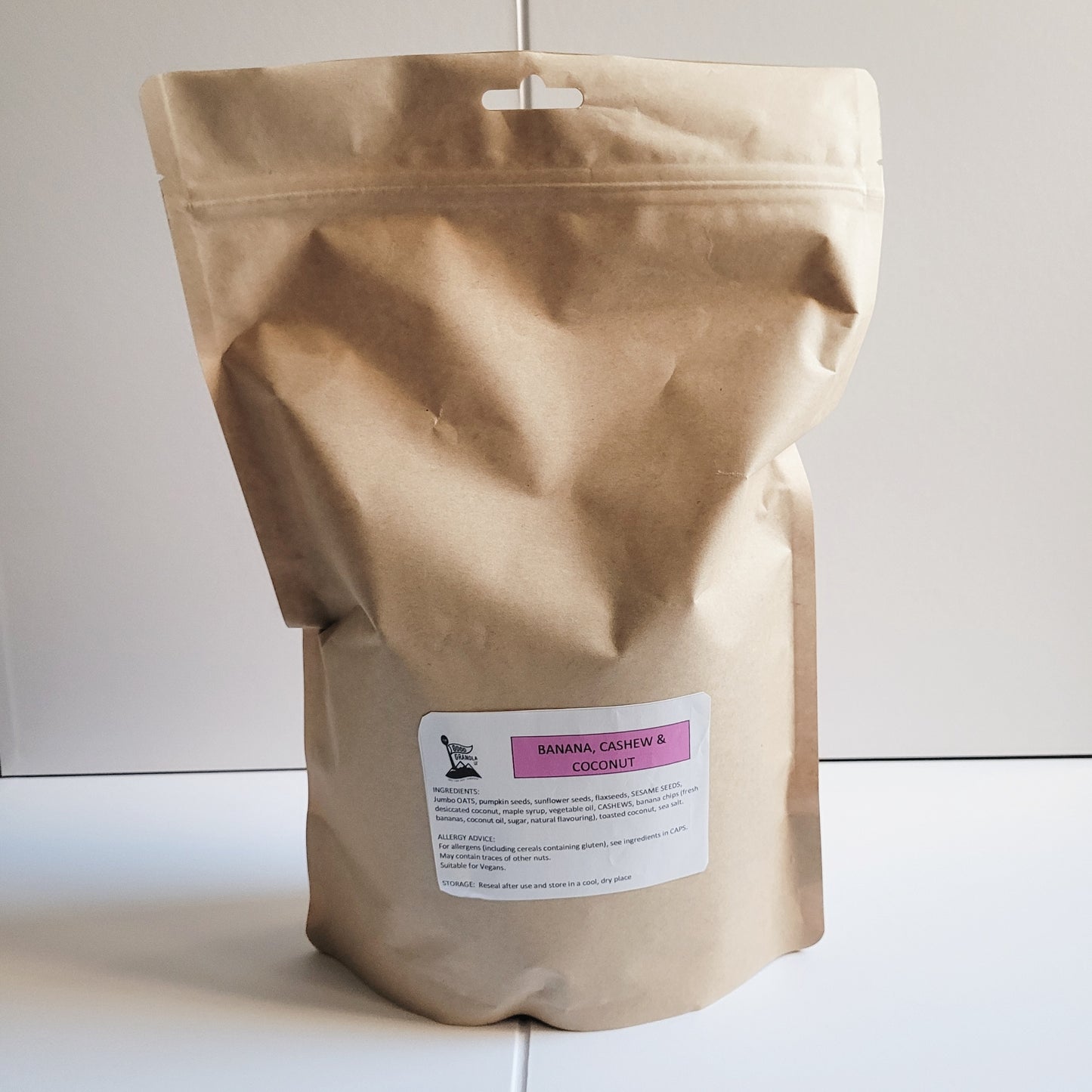 Banana Coconut Cashew granola