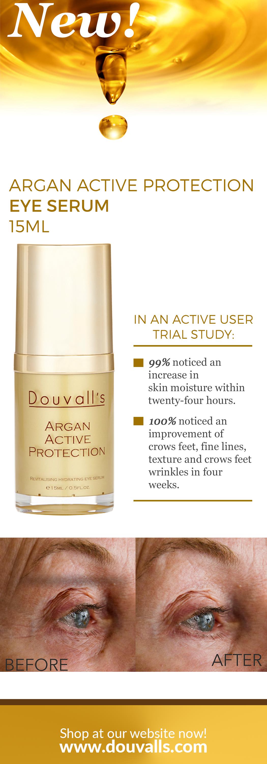 Argan Active Protection Eye Serum 15ml | Revitalising and Hydrating Eye Care Aapon Mini Market Ltd