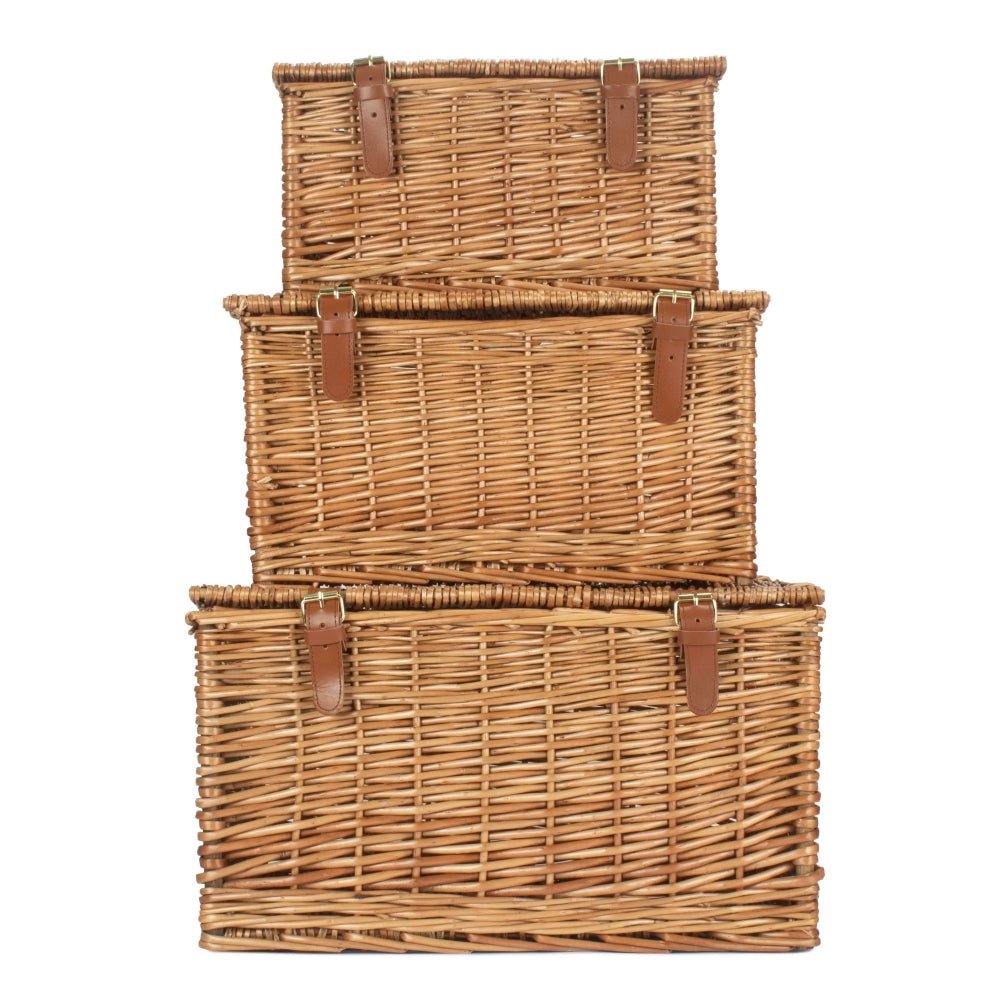 Light Steamed Windsor Wicker Picnic Basket