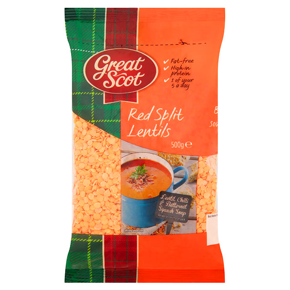 Great Scot Dried Red Split Lentils 500g