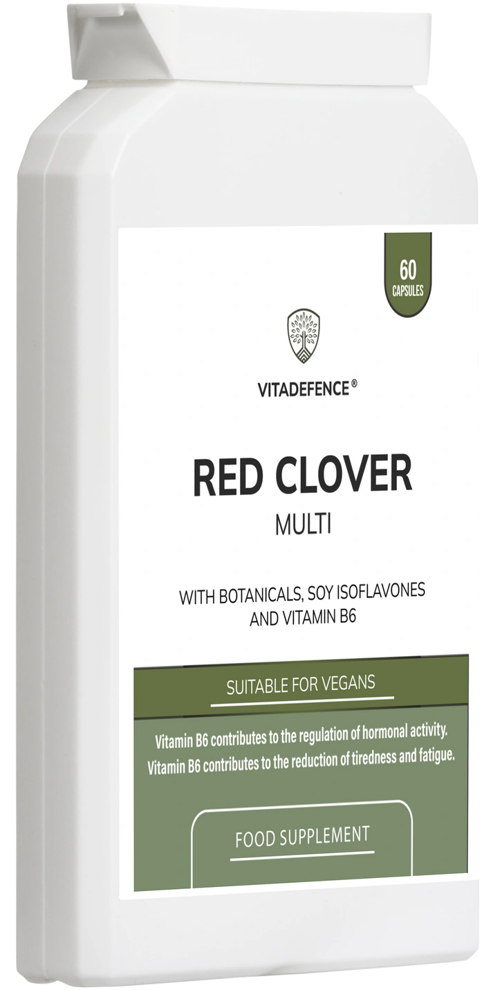 aaponminimarket Red Clover Multi | With Vitamin B6, Zinc, Sage & Siberian Ginseng – 60 Capsules
