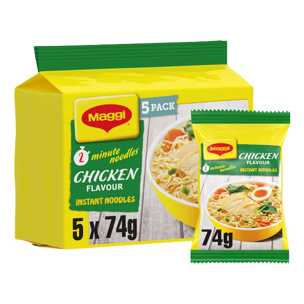 Maggi 2-Minute Instant Noodles - Chicken Flavour 5 x 74g