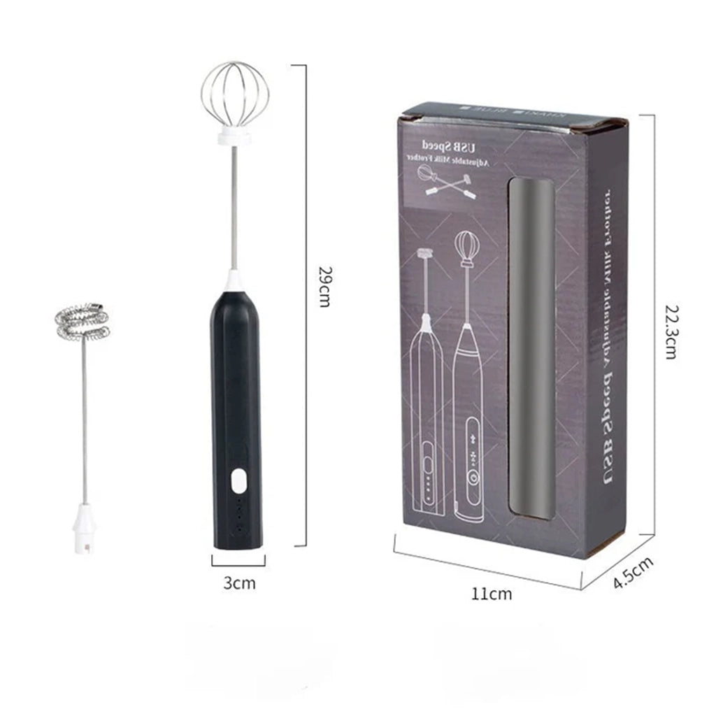 Aapon mini market -NNEDSZ Black Electric Milk Frother Handheld