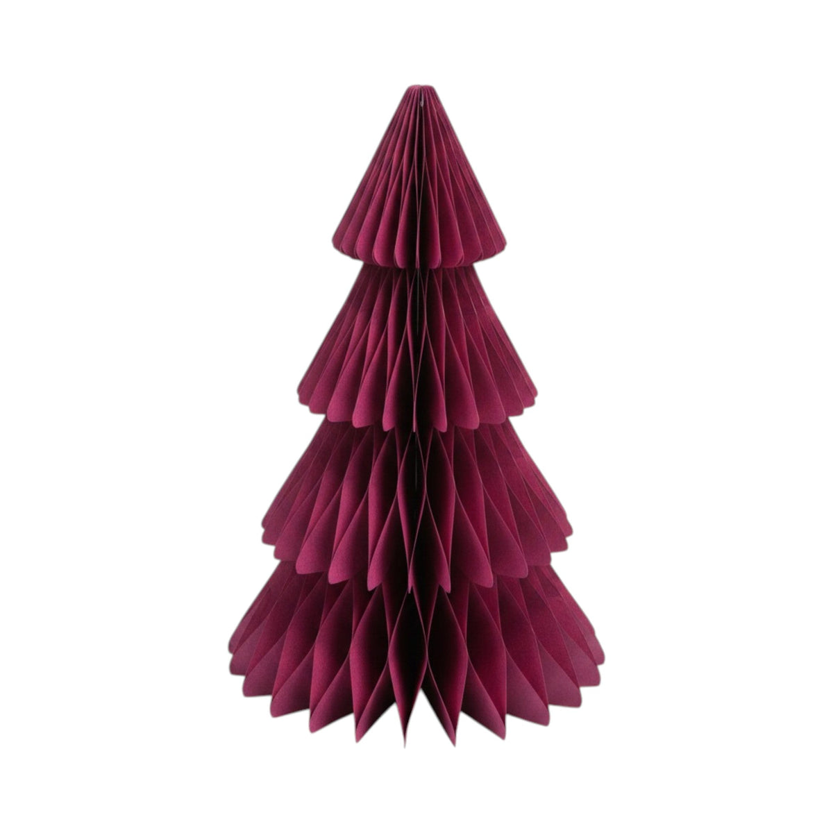 36cm claret red four-tier honeycomb paper Christmas tree