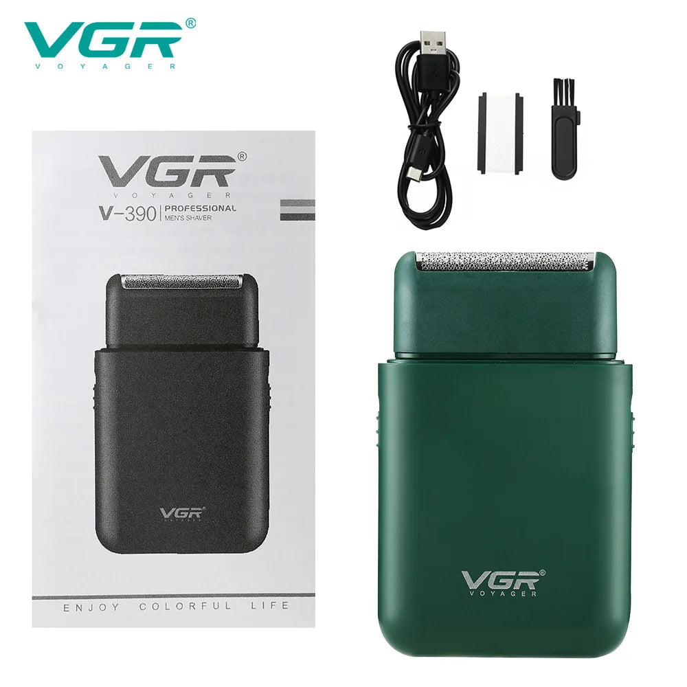 Green VGR V-390 shaver with white box