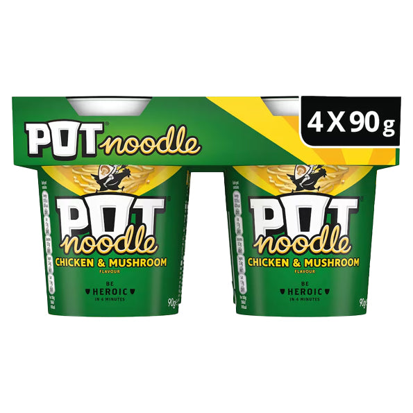 Pot Noodle Chicken & Mushroom Instant Noodles Multipack 4x90g