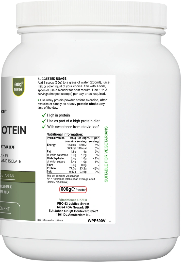 Whey Protein Multi | Vanilla Flavour Protein Powder with Stevia – 600 g