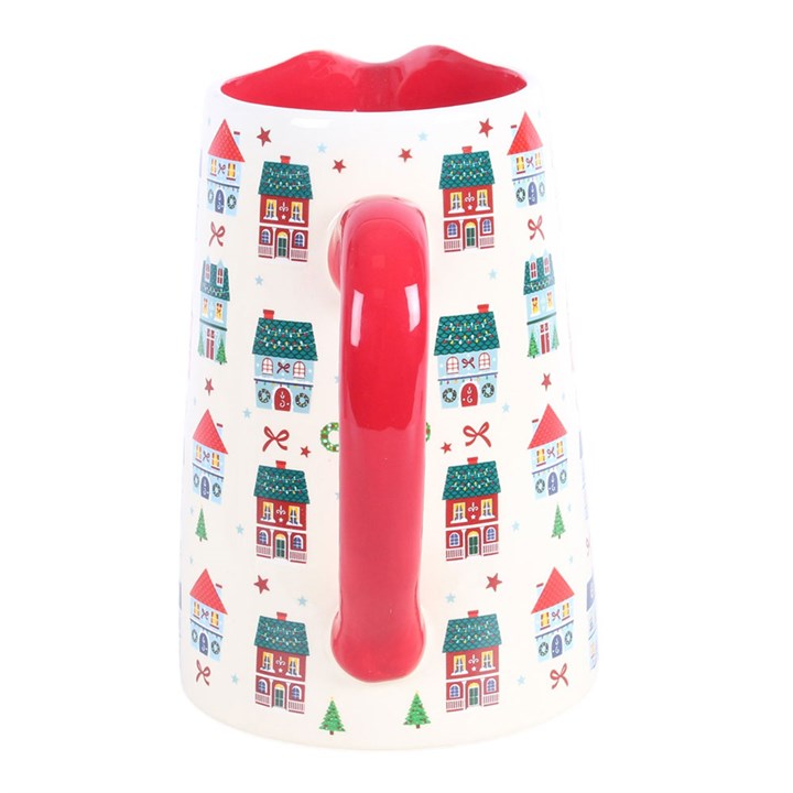 Christmas Street Print Ceramic Flower Jug – view 5