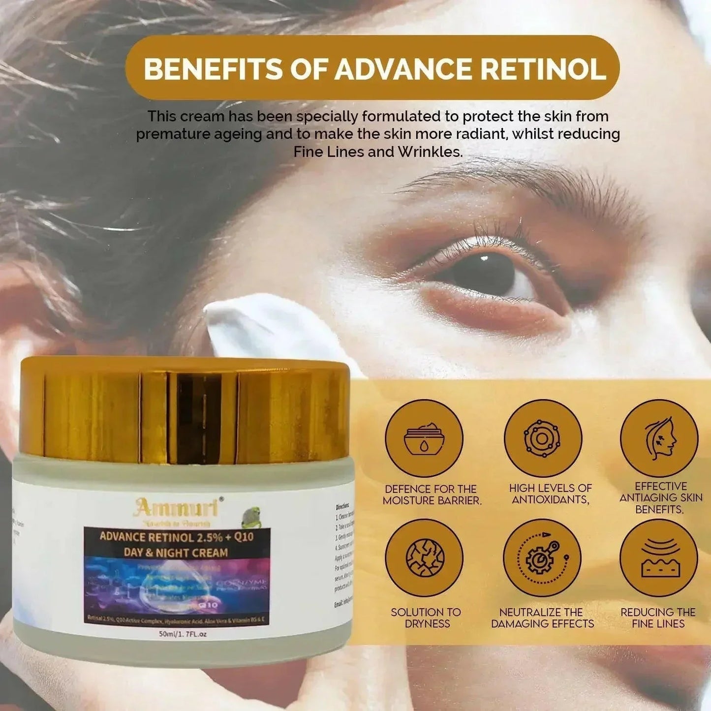 Aapon Mini Market Ltd Ammuri Beauty Q10 Face Cream & Advance Retinol 2.5% Cream