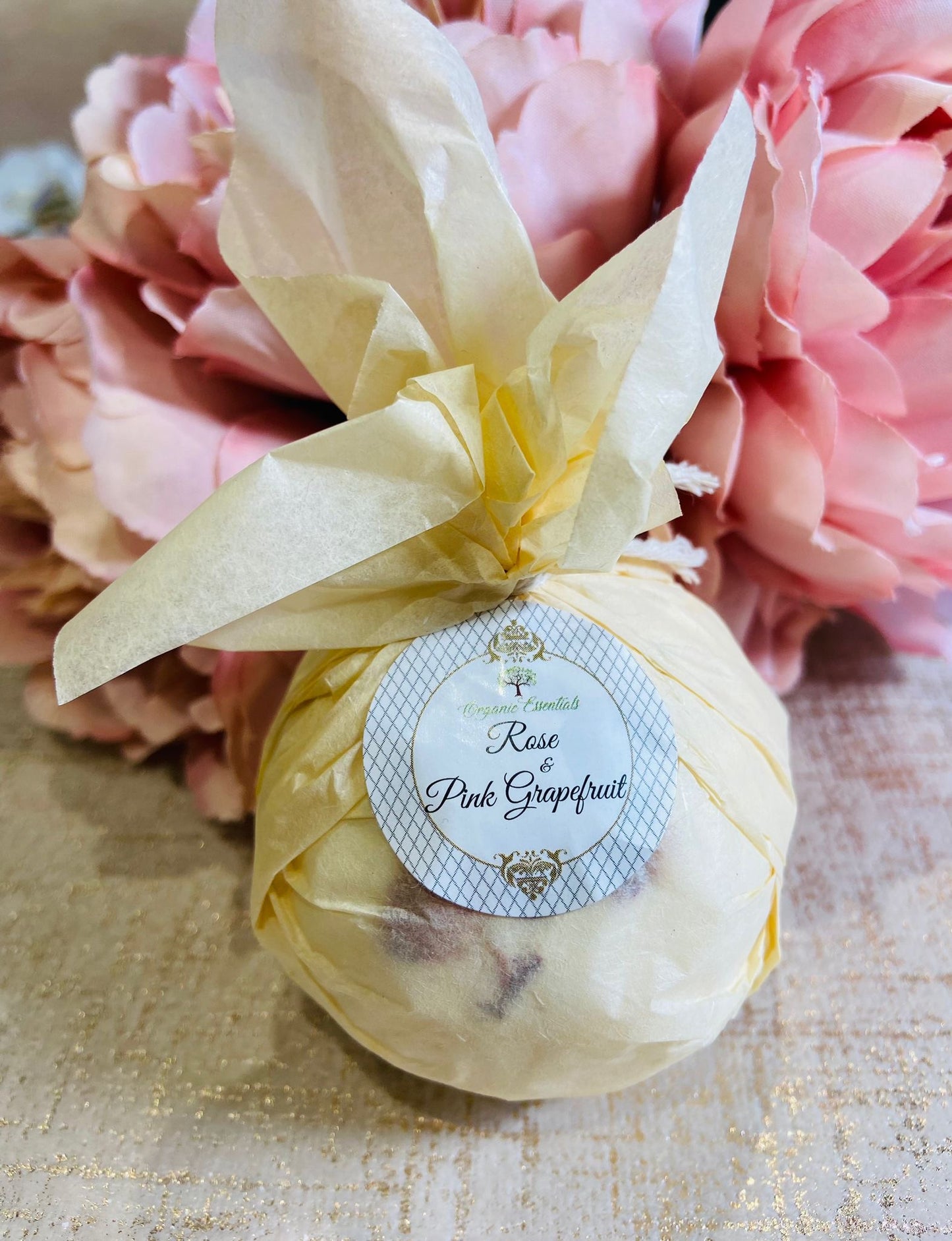 Therapeutic Bath Bomb - Rose & Pink Grapefruit Essential Oils Aapon Mini Market Ltd