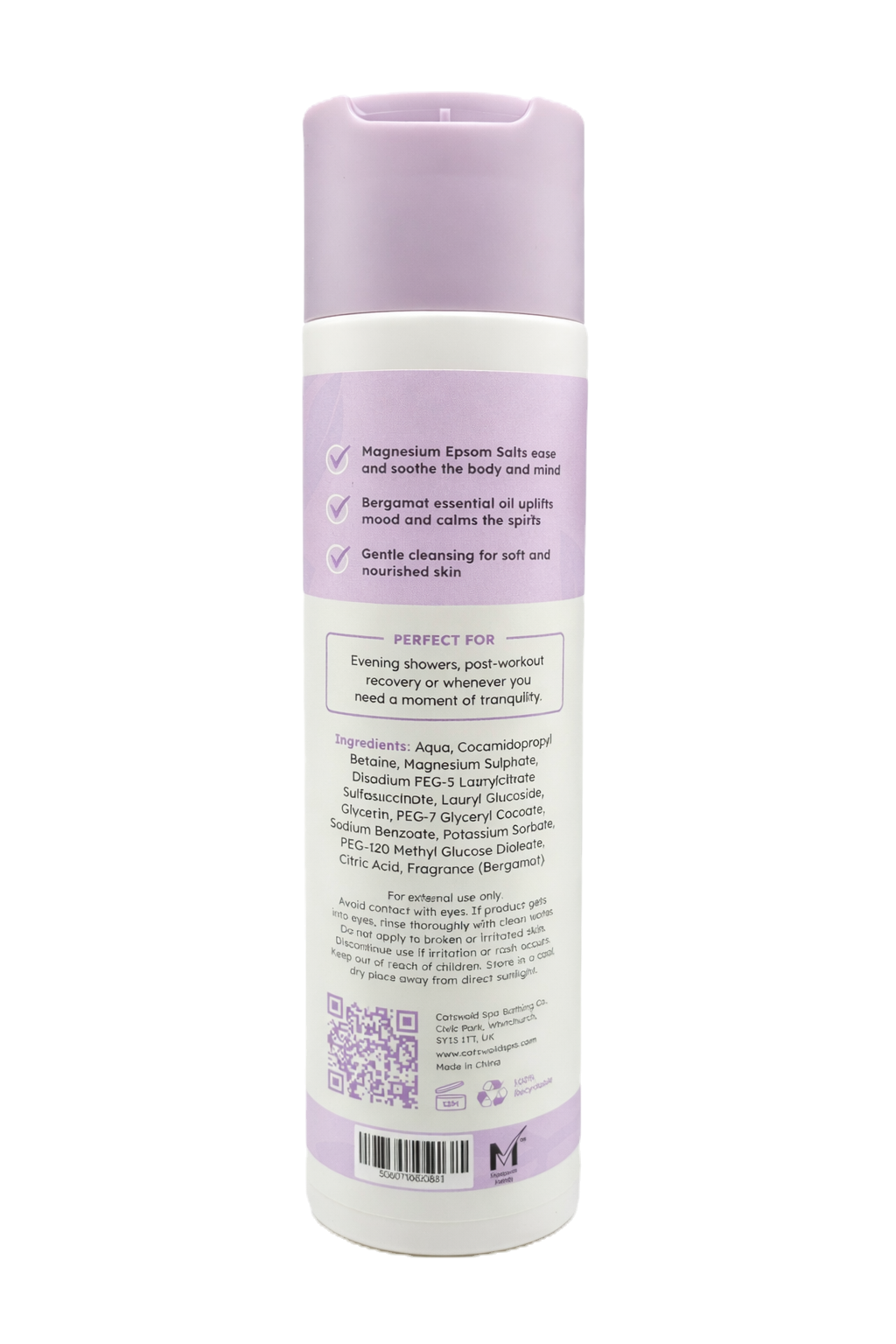 Aapon Mini Market Ltd -Calm & Tranquillity Epsom Salts Shower Gel (Bergamot)