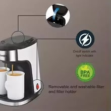 NNEOBA 2-Cup 220V Drip Coffee Maker