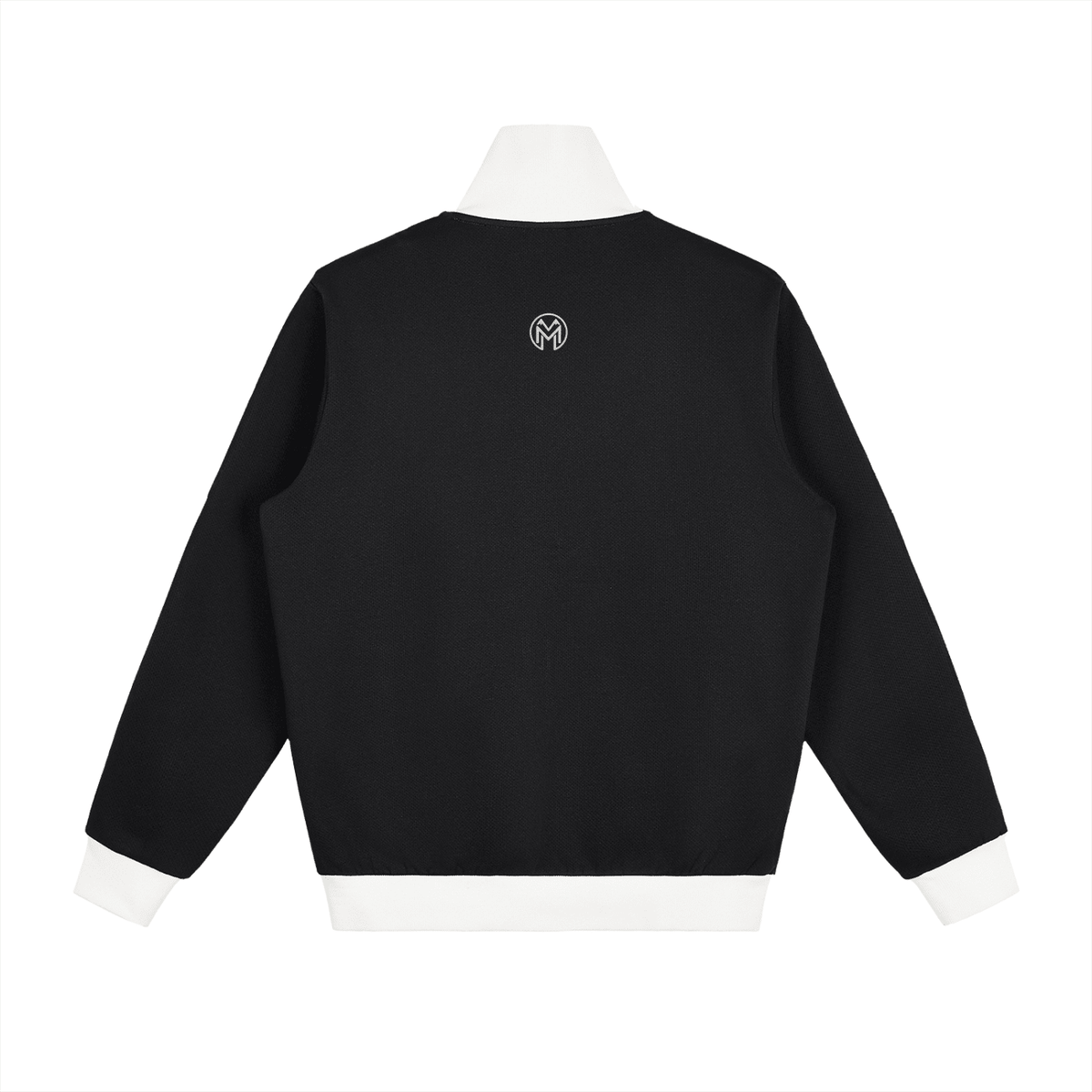 Montenégra Contrast Side Stripe Fleece Track Jacket - Premium Black and White