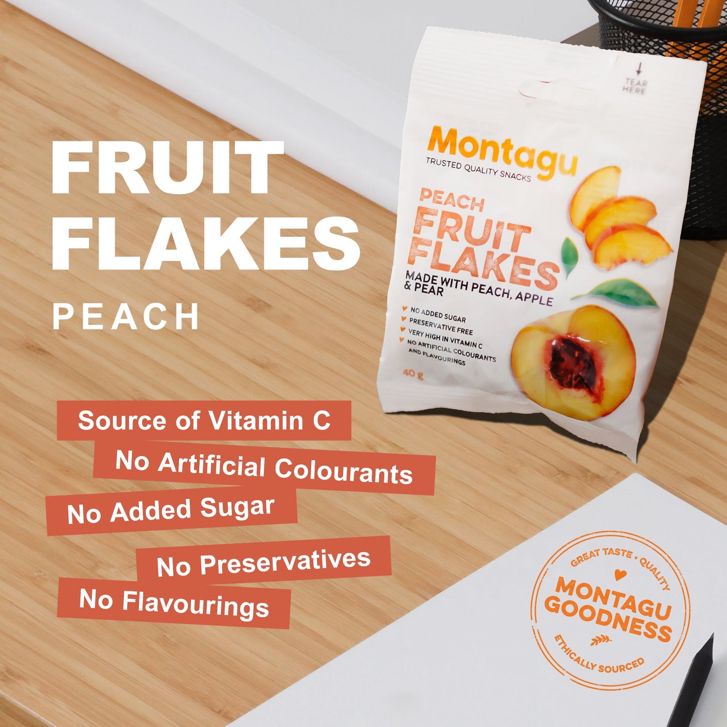 Aaponminimarket Montagu: Fruit Flakes - Peach