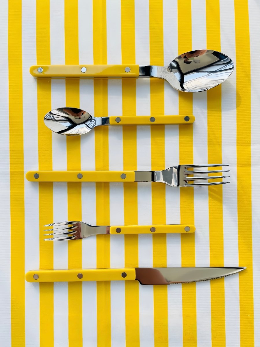 Aapon mini market -Set Of 10 Dopamine Stainless Steel Rivet Flatware