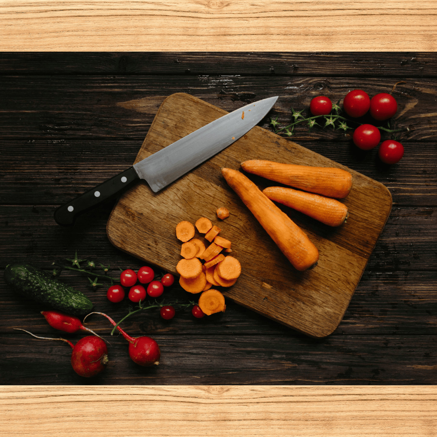 Aapon mini market -Set Cutting Board & Spatulas