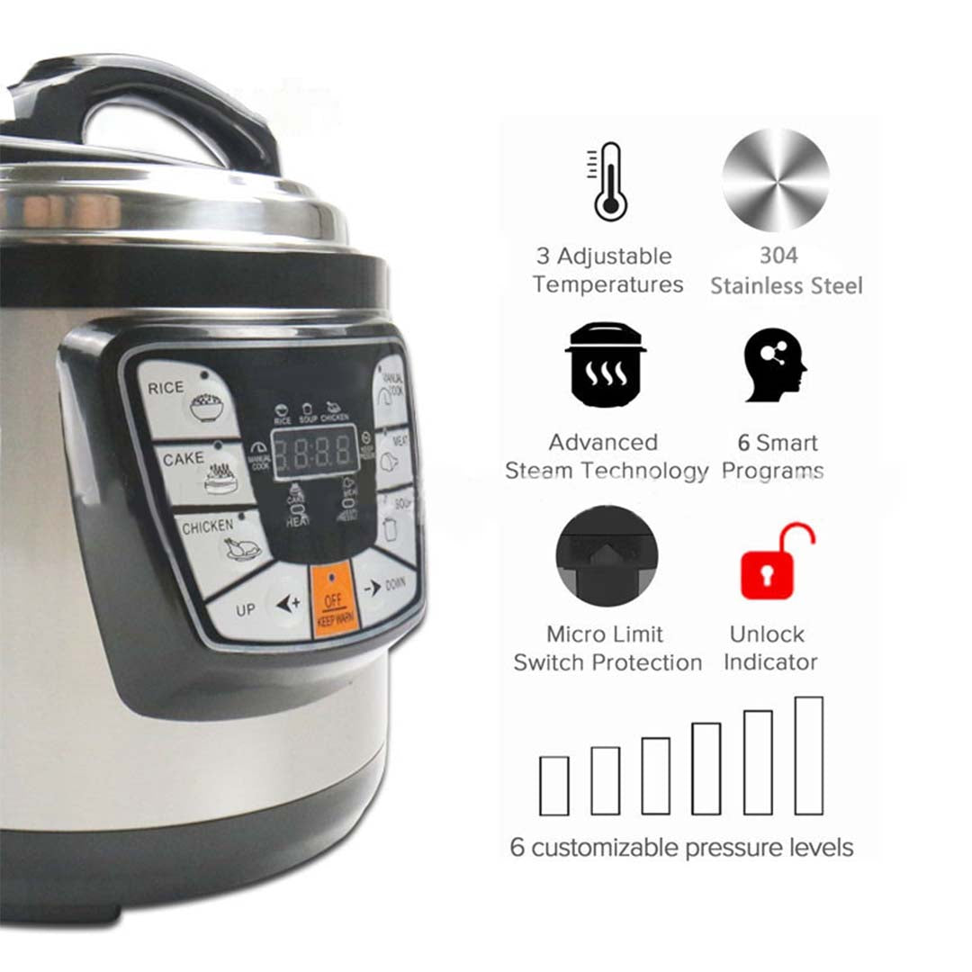NNEAGS Stainless Steel Electric Pressure Cooker