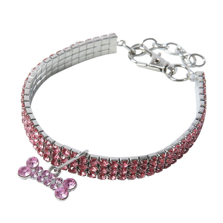 Aaponminimarket Crystal Rhinestone Dog and Cat Collar
