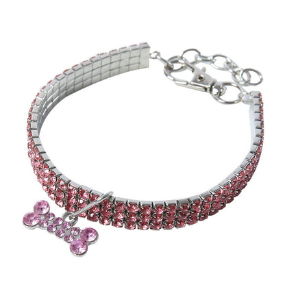 Aaponminimarket Crystal Rhinestone Dog and Cat Collar