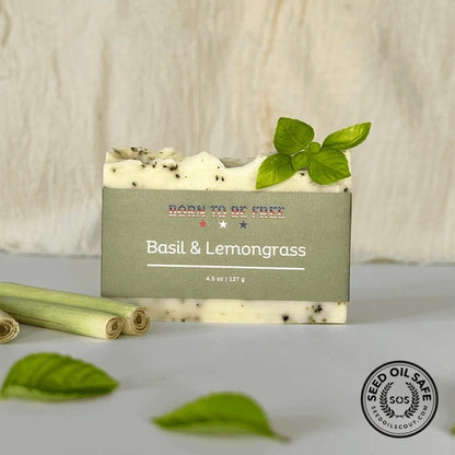 Aaponminimarket Basil & Lemongrass Tallow Soap Bar