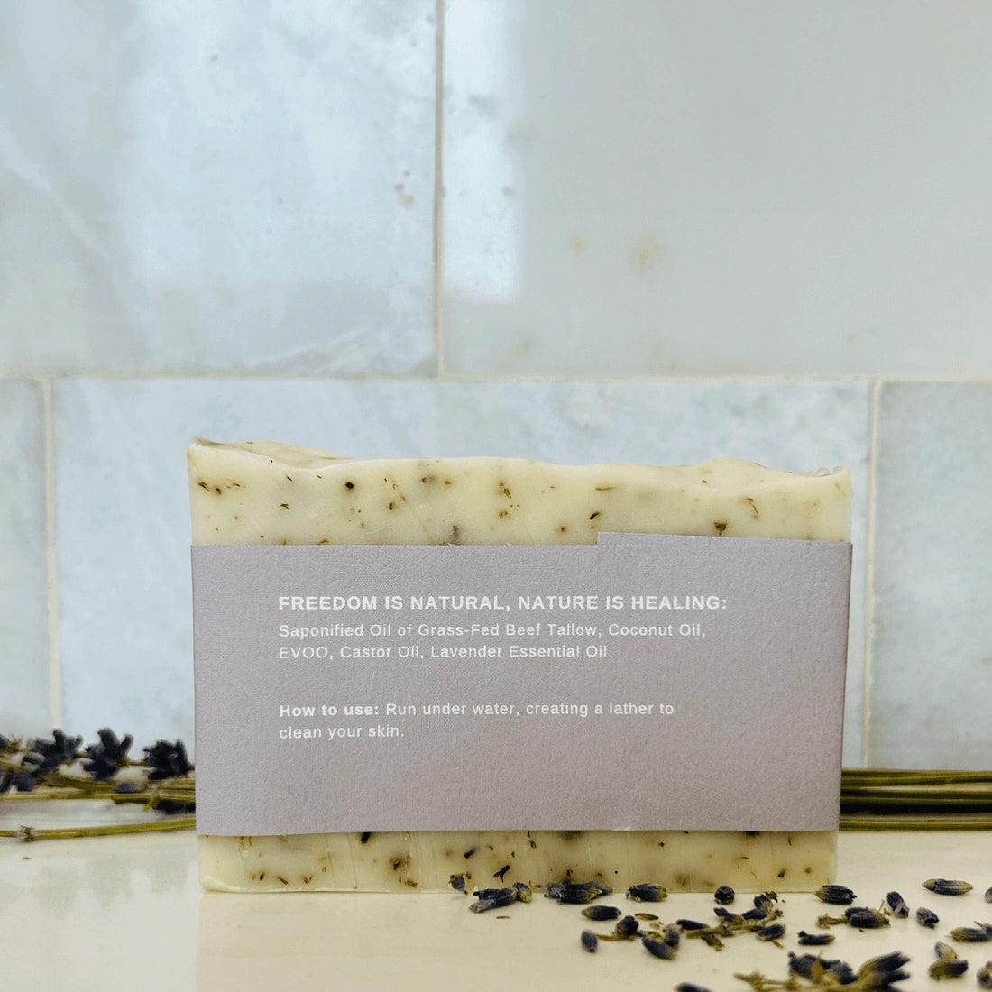 Aaponminimarket Lavender Tallow Soap Bar