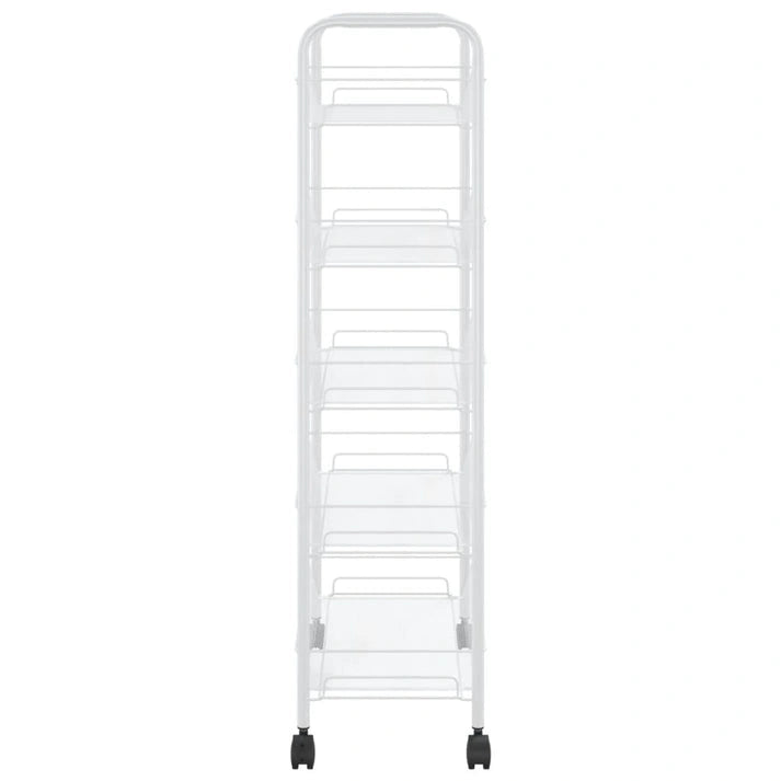 Aaponminimarket NNEVL 5-Tier Kitchen Trolley White