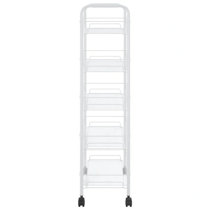 Aaponminimarket NNEVL 5-Tier Kitchen Trolley White