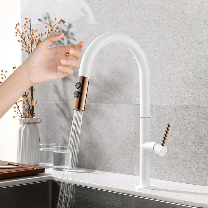 Aaponminimarket Touch-sensitive Copper Kitchen Faucet