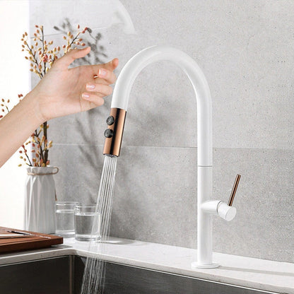 Aaponminimarket Touch-sensitive Copper Kitchen Faucet
