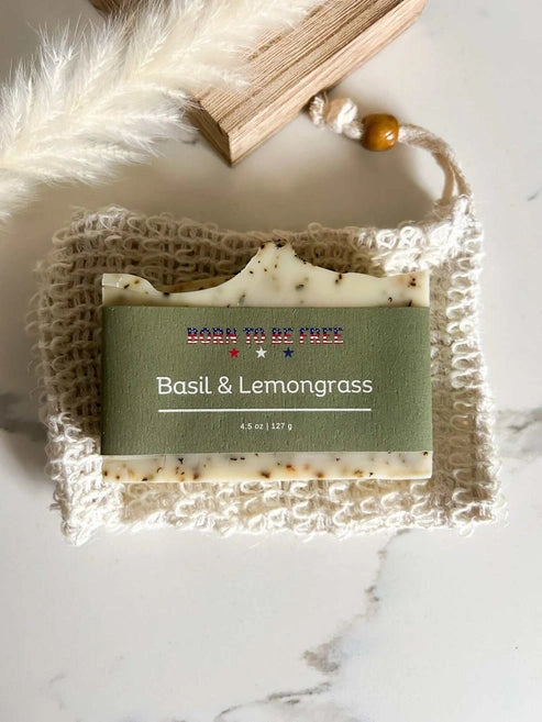 Aaponminimarket Basil & Lemongrass Tallow Soap Bar