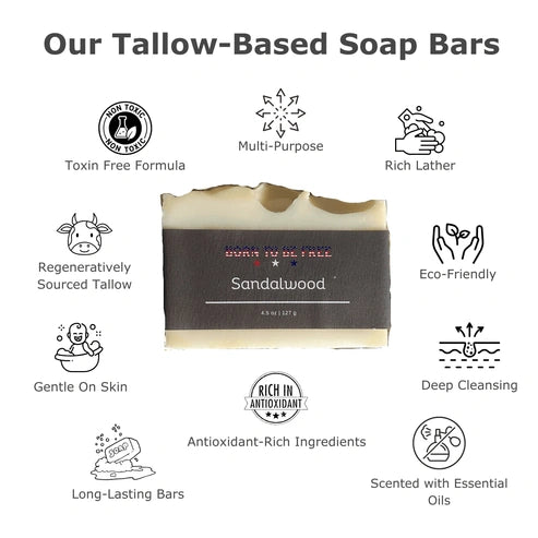 Aaponminimarket Sandalwood Tallow Soap Bar