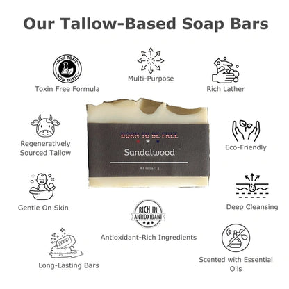 Aaponminimarket Sandalwood Tallow Soap Bar