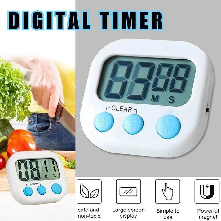 Aaponminimarket Kitchen Timer with Large LCD Display Screen