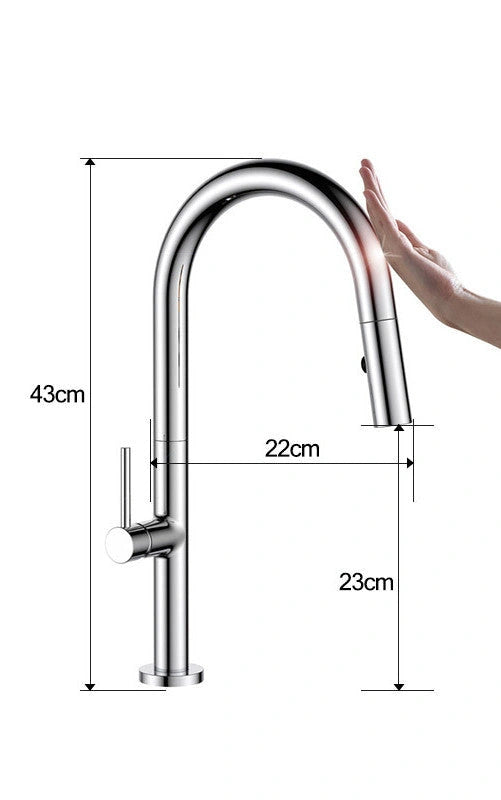Aaponminimarket Touch-sensitive Copper Kitchen Faucet