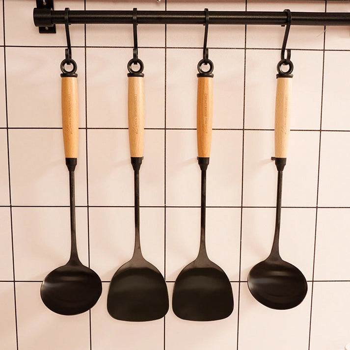 Aaponminimarket Wooden Handle Kitchen Utensils Set