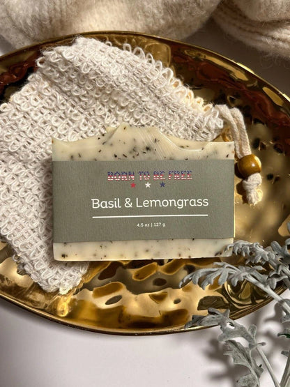 Aaponminimarket Basil & Lemongrass Tallow Soap Bar